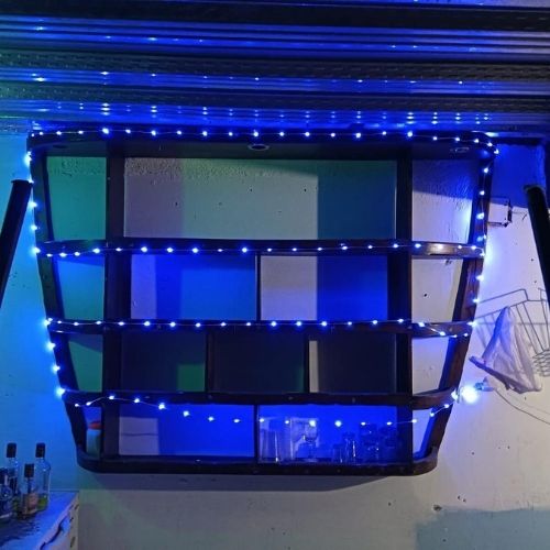 Licorera de Madera Fina con Luces LED